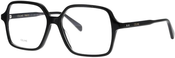 CELINE Logo Acetate Irregular Optical Glasses Unisex Black CL50126F 001 CELINE Logo Acetate Irregular Optical Glasses Unisex Black CL50126F 001