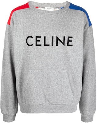 CELINE Logo Colorblock Pullover Sweatshirt Grey Style 2Y819670Q-08UI Buy CELINE Logo Colorblock Pullover Sweatshirt Grey Style 2Y819670Q-08UI