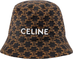CELINE Logo Cotton Bucket Hat Brown/Caramel Unisex Couples Sun Hat 2AU3B906N-19MA CELINE Logo Cotton Bucket Hat Brown/Caramel Unisex Couples Sun Hat 2AU3B906N-19MA