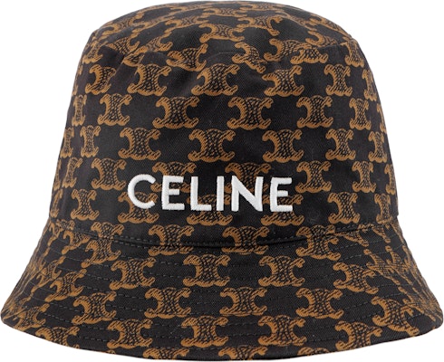 CELINE Logo Cotton Bucket Hat Brown/Caramel Unisex Couples Sun Hat 2AU3B906N-19MA Buy CELINE Logo Cotton Bucket Hat Brown/Caramel Unisex Couples Sun Hat 2AU3B906N-19MA
