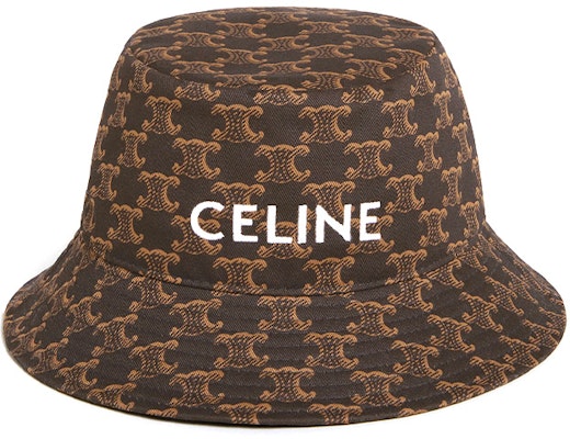 CELINE Logo Cotton Bucket Hat Brown/Caramel Unisex Couples Sun Hat 2AU3B906N-19MA Order CELINE Logo Cotton Bucket Hat Brown/Caramel Unisex Couples Sun Hat 2AU3B906N-19MA