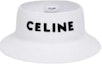 Buy CELINE Logo Detail Felt Bucket Hat Unisex Couple Style White. 2AUV3749Q-01OW