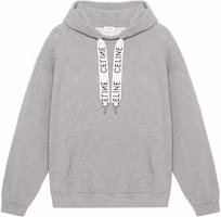 Order CELINE Logo Drawstring Loose Fit Hoodie Light Grey 2Y468052H-08GC