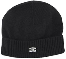 CELINE Logo Embroidered Cashmere Knit Beanie Unisex Black 2AD6H048T38OW CELINE Logo Embroidered Cashmere Knit Beanie Unisex Black 2AD6H048T38OW