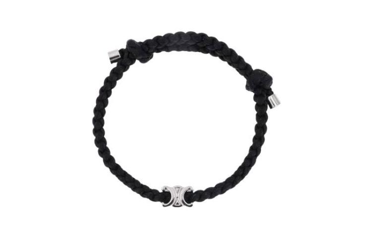 CELINE Logo Metal Bracelet Black for Men. 460NI2SIB36BS 圖 2