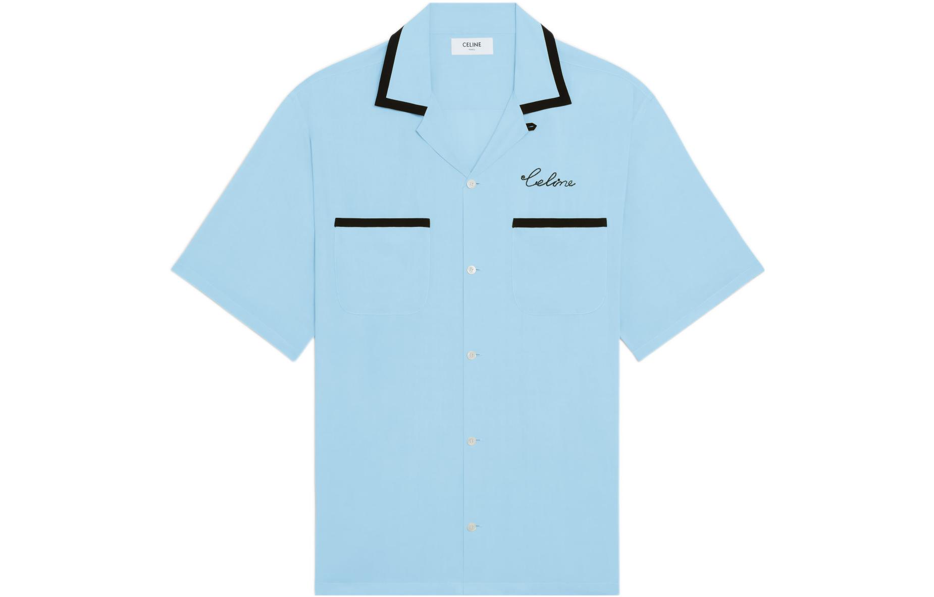 CELINE Logo Oversized Short Sleeve Shirt Men’s Blue 2C516852C-05CR