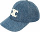 Buy CELINE Logo Patch Cotton Baseball Cap Unisex Couple Style Denim Blue. 2AUT6930F07DU