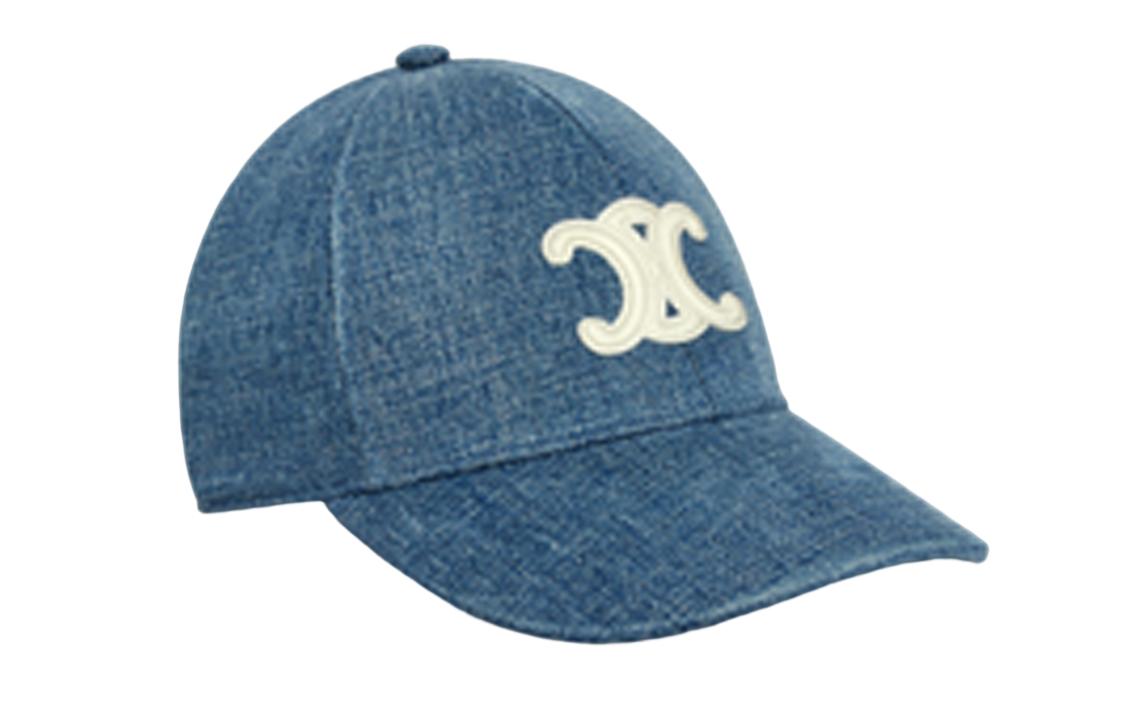Order CELINE Logo Patch Cotton Baseball Cap Unisex Couple Style Denim Blue. 2AUT6930F07DU