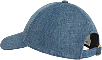 Purchase CELINE Logo Patch Cotton Baseball Cap Unisex Couple Style Denim Blue. 2AUT6930F07DU