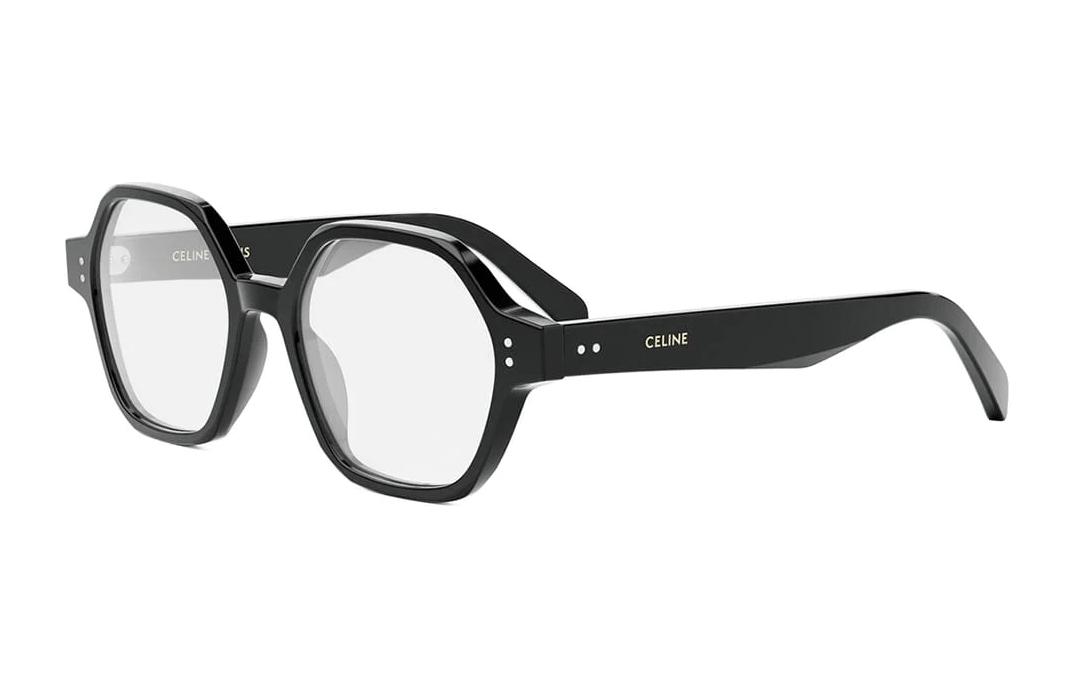 CELINE Logo Square Optical Eyeglasses Unisex Couple Style Black CL50142I001