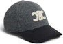 Buy CELINE Logo Wool Baseball Cap Unisex Fashion Casual Hat. 2AUT4324D-09GB