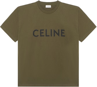 CELINE 寬鬆字母印花圓領T恤 深綠色 2X681501F-02DB Buy CELINE 寬鬆字母印花圓領T恤 深綠色 2X681501F-02DB