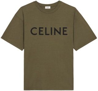 CELINE 寬鬆字母印花圓領T恤 深綠色 2X681501F-02DB Order CELINE 寬鬆字母印花圓領T恤 深綠色 2X681501F-02DB