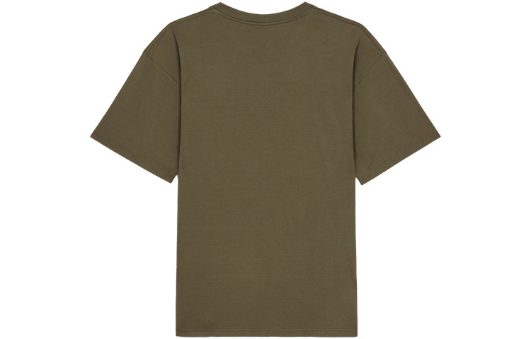 Lookbook CELINE Kaos Crewneck Loose Fit Logo Huruf Cetak Warna Hijau Tua 2X681501F-02DB