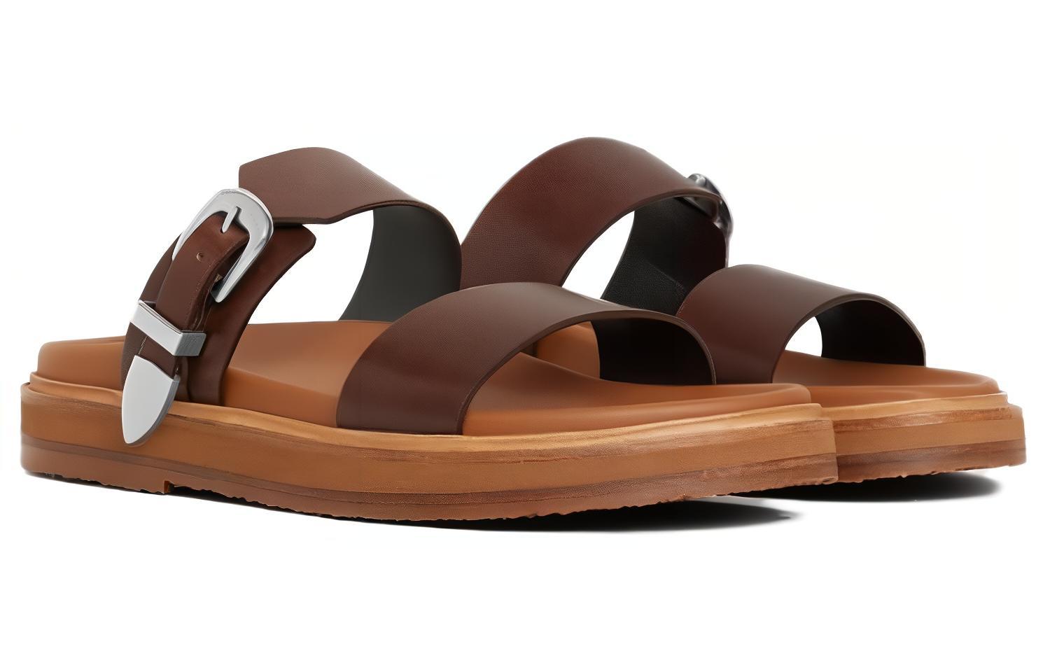 Lookbook 셀린 편안한 로우힐 슬라이드 "딥 브라운" (Seollin pyeonanhan ro-uhil seullaideu "dib beuraun") 353923778C.19DK