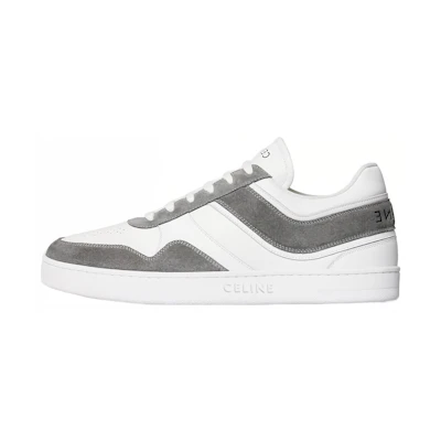 CELINE Low Lace Up Grey Optic White