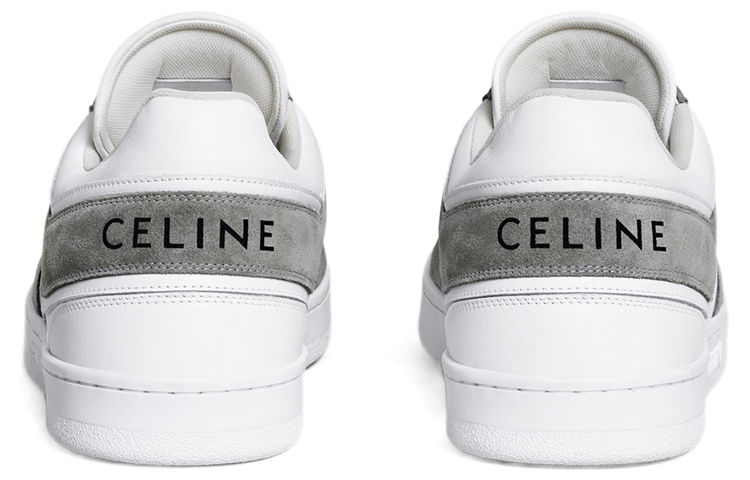 Shop CELINE Low Lace Up Abu Putih Optik 349223721C.09OP