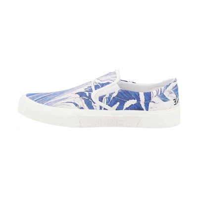 CELINE Low Top 'Printed Distressed White Blue'