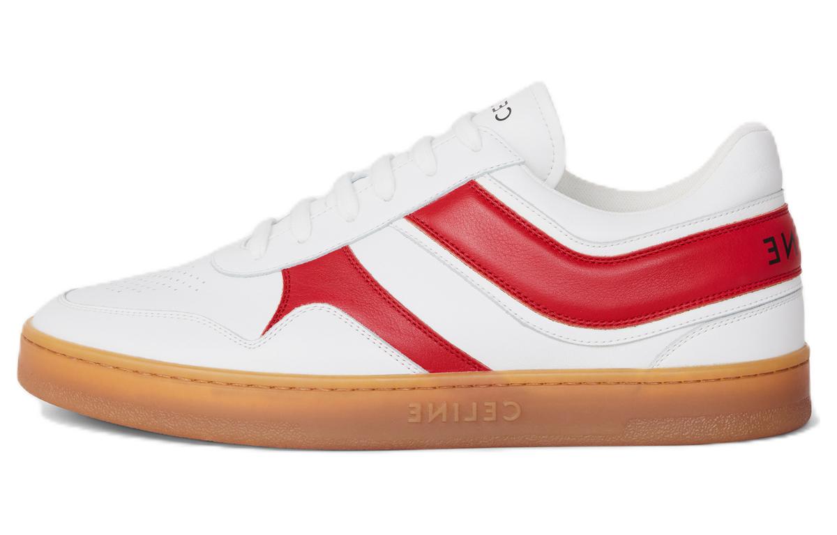 CELINE Low Top Lace-Up Sneaker 'Red White'