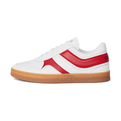 CELINE Low Top Lace-Up Sneaker 'Red White'