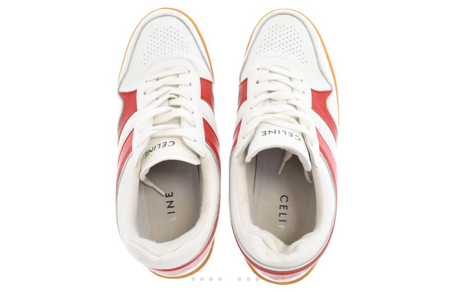 CELINE Low Top Lace-Up Sneaker 'Red White' 圖 4