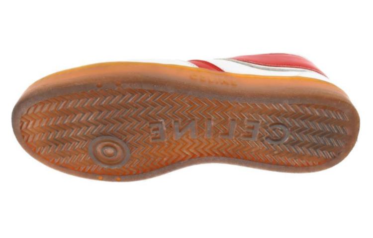 CELINE Low Top Lace-Up Sneaker 'Red White' 圖 5