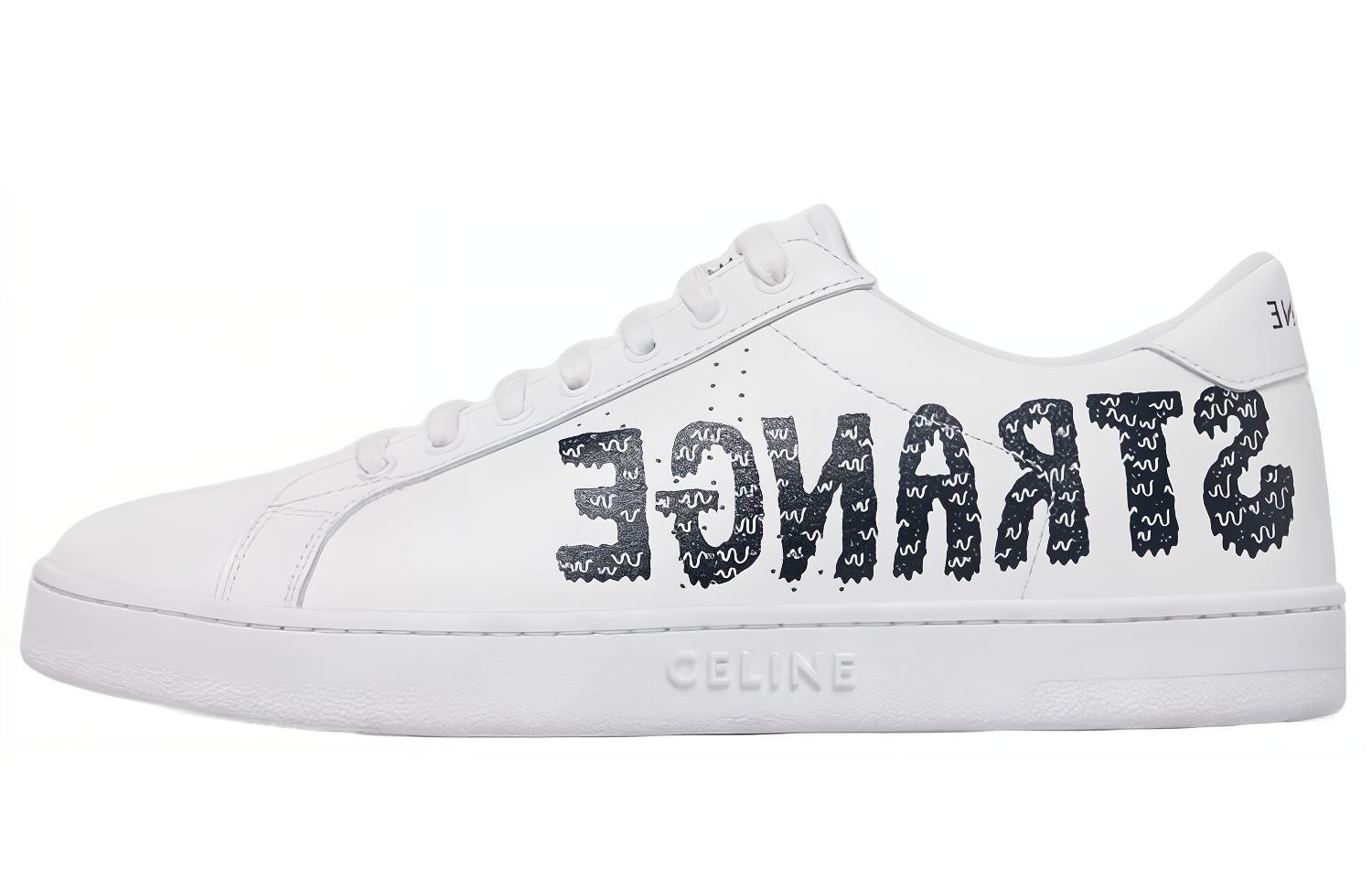 CELINE Low Top Sneaker 'White Leather Print'