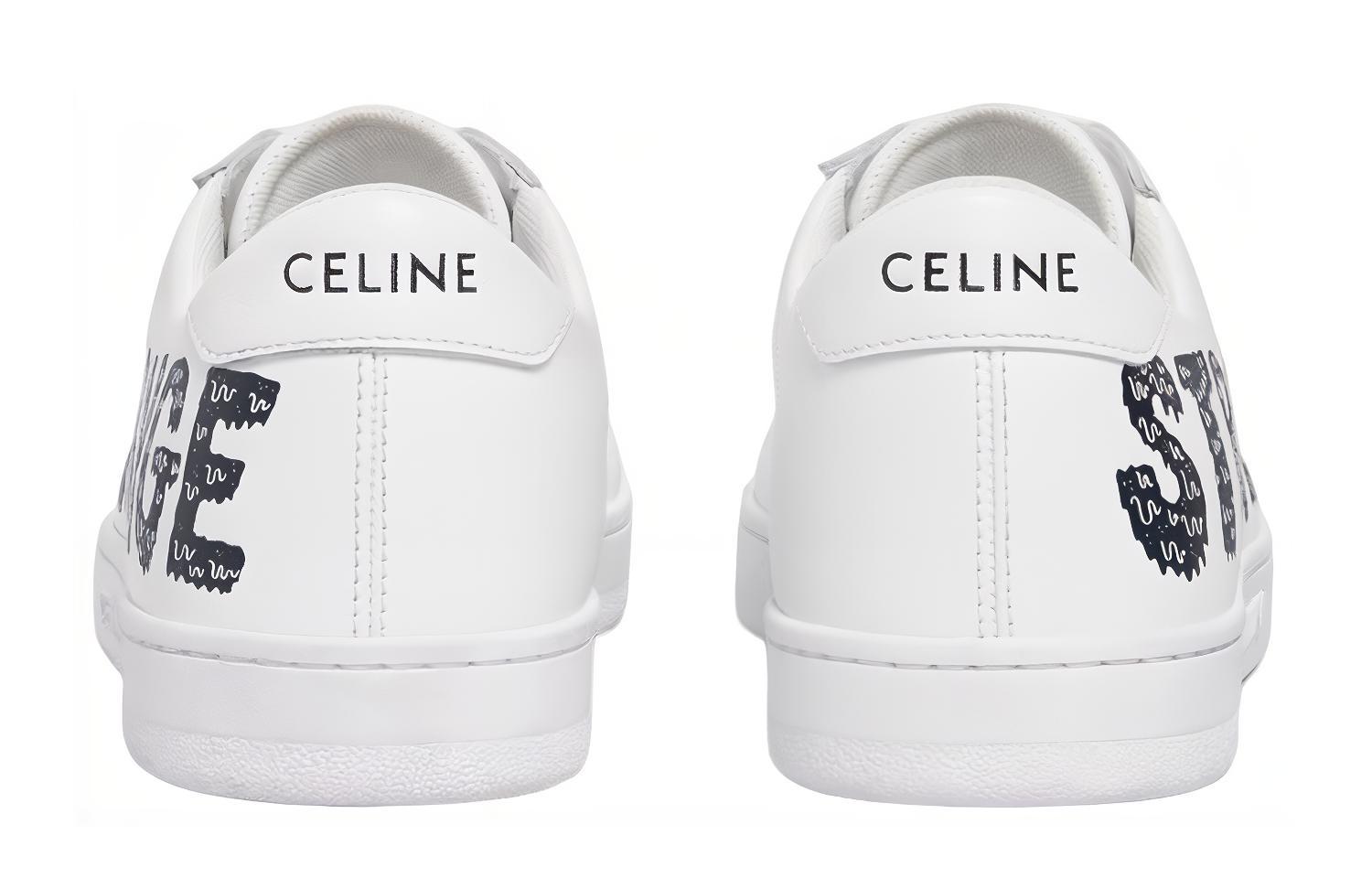 CELINE Low Top Sneaker 'White Leather Print' 圖 4