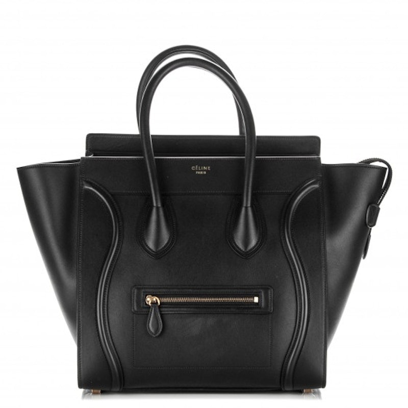 celine-luggage-calfskin-mini-black