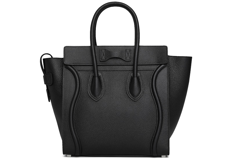 Order Celine Luggage Micro Negra de Cuero Texturizado