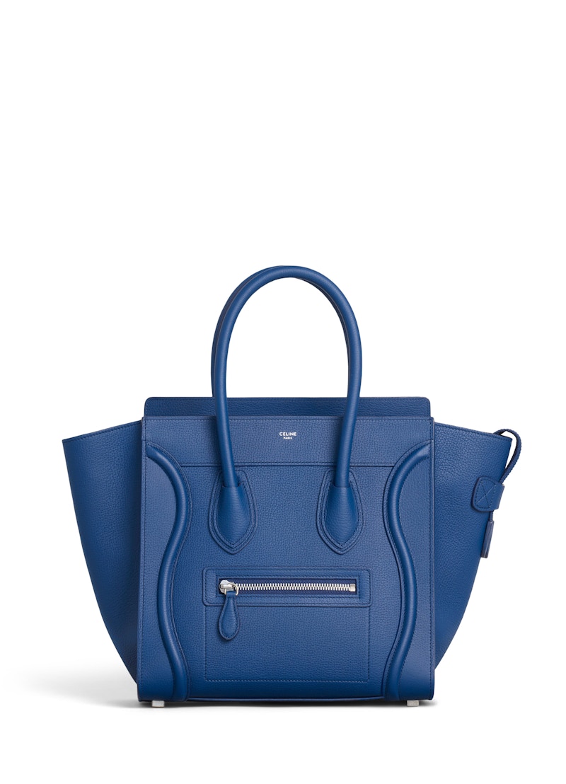 Celine Luggage Drummed Micro Dark Indigo