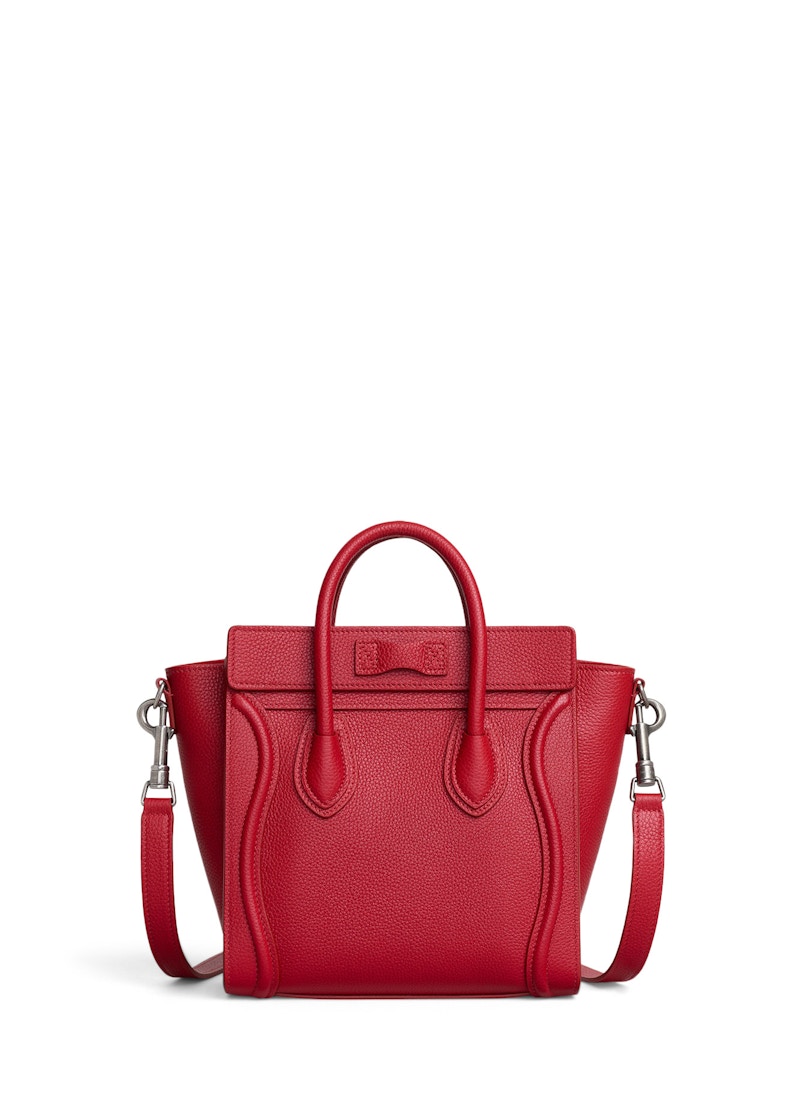 Order Celine Luggage Nano Drummed Rojo