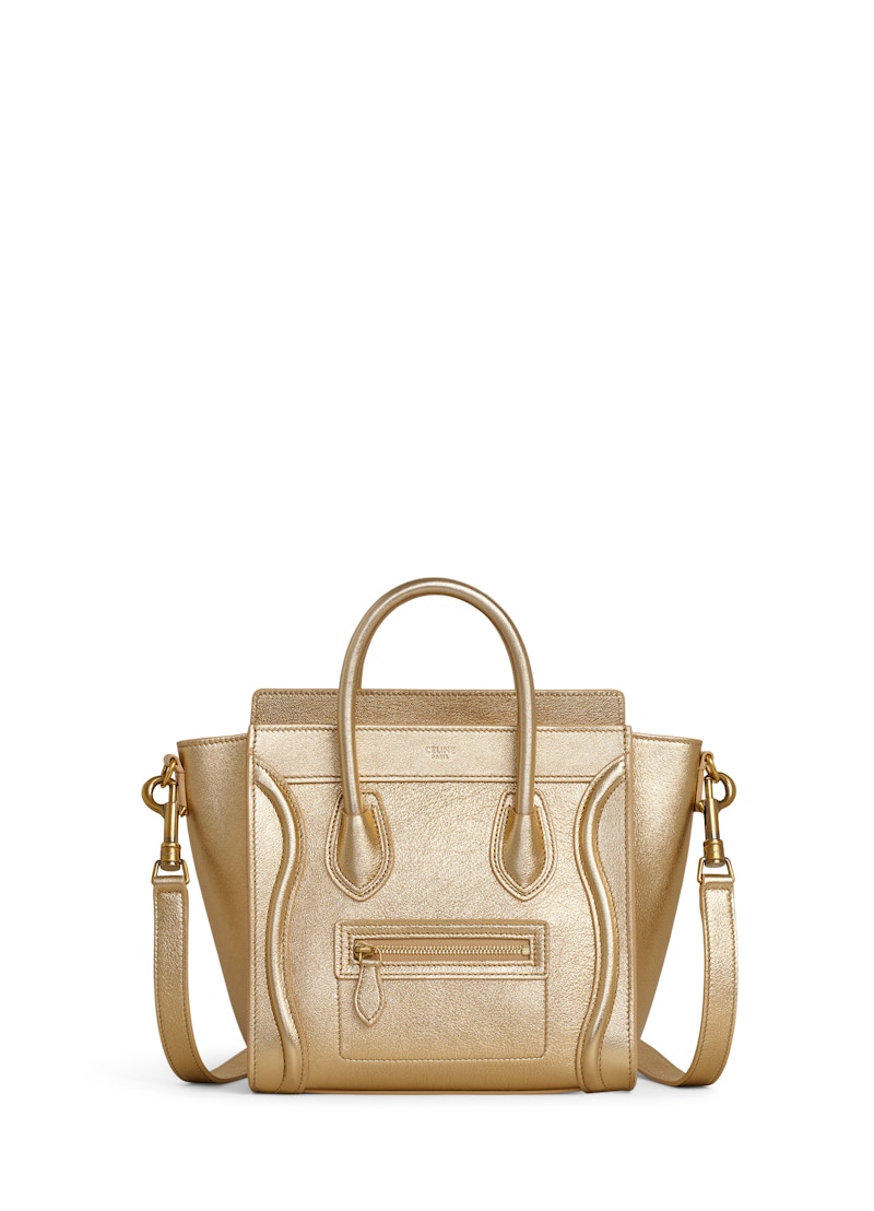 Celine Luggage Laminated Nano Gold