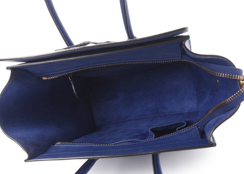 Lookbook Celine Luggage Micro Biru Indigo