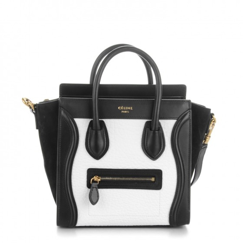 Celine Luggage Nano White/Black