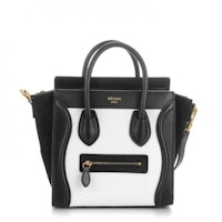 Celine Luggage Nano White/Black Celine Luggage Nano White/Black