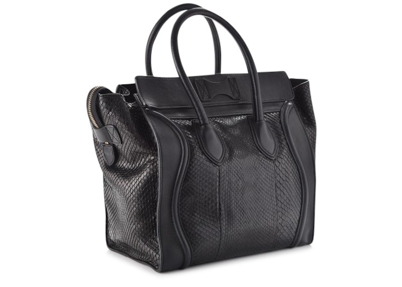 Order Celine Luggage Mini Negra de Pitón