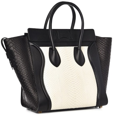 思琳行李包蟒蛇纹迷你黑白色 Order 思琳行李包蟒蛇纹迷你黑白色