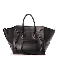Celine Luggage Silver-Tone Medium Phantom Black Celine Luggage Silver-Tone Medium Phantom Black