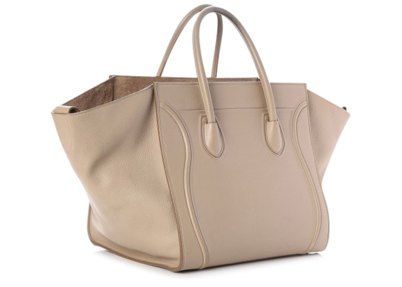 Order Celine Luggage Phantom Mediano de Piel Beige Suave