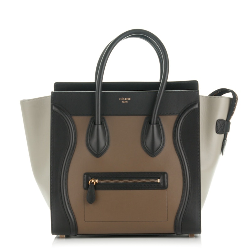Celine Luggage Tricolor Mini Beige