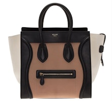 Celine Luggage Tricolor Mini Black/Camel/Ivory Celine Luggage Tricolor Mini Black/Camel/Ivory