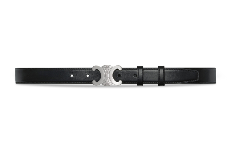 Lookbook CELINE Luxury Leather Belt with Metal Buckle in Black, 2.5cm Width 45AKA3A01.38SI