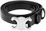 Details for CELINE Luxury Leather Belt with Metal Buckle in Black, 2.5cm Width 45AKA3A01.38SI