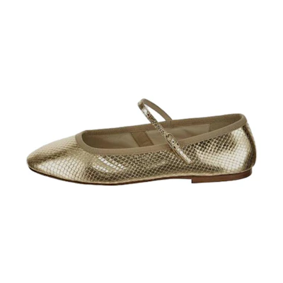 CELINE Mary Jane Ballerina Les Ballerines Light Gold (Womens)