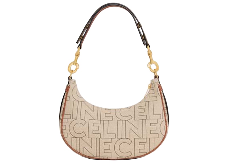 Order Celine 中号 Ava 条纹包 经典印花 自然棕