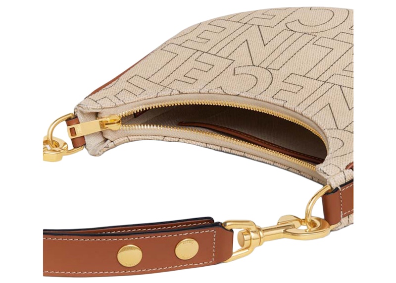 Lookbook Celine 中号 Ava 条纹包 经典印花 自然棕