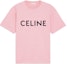 Buy 셀린느 남성 BOY DOLL FW22 핑크 로고 프린트 오버사이즈 캐주얼 티셔츠. 2X681671Q-25PX