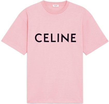 셀린느 남성 BOY DOLL FW22 핑크 로고 프린트 오버사이즈 캐주얼 티셔츠. 2X681671Q-25PX Order 셀린느 남성 BOY DOLL FW22 핑크 로고 프린트 오버사이즈 캐주얼 티셔츠. 2X681671Q-25PX