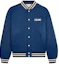 Buy CELINE Men’s Navy Blue SS24 Logo Print Loose-Fit Varsity Jacket. 2W22C227R-07MR